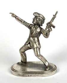 Gold Spartan Dont Tread On Me Trump #11 1 oz .999 Silver Figure