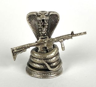 Gold Spartan Dont Tread On Me Cobra #3 1 oz .999 Silver Figure