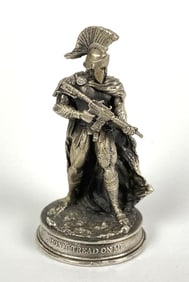 Gold Spartan Dont Tread On Me Spartan #3 1 oz .999 Silver Figure
