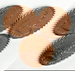 Group of 3 Benjamin Franklin Design 1 oz .999 Fine Copper Rounds