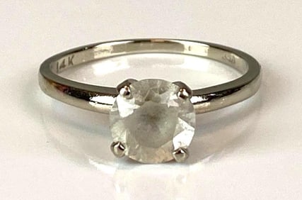 14K White Gold Spinel Engagement Ring