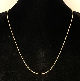14K Yellow Gold Box Chain Necklace