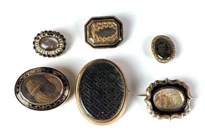 Group of Mourning Brooches