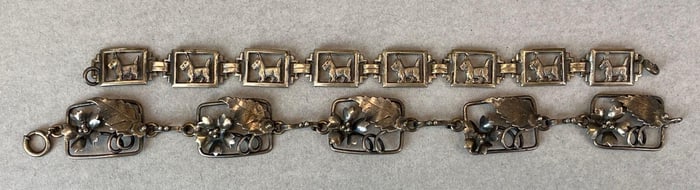 Group of 2 Sterling Silver Link Bracelets