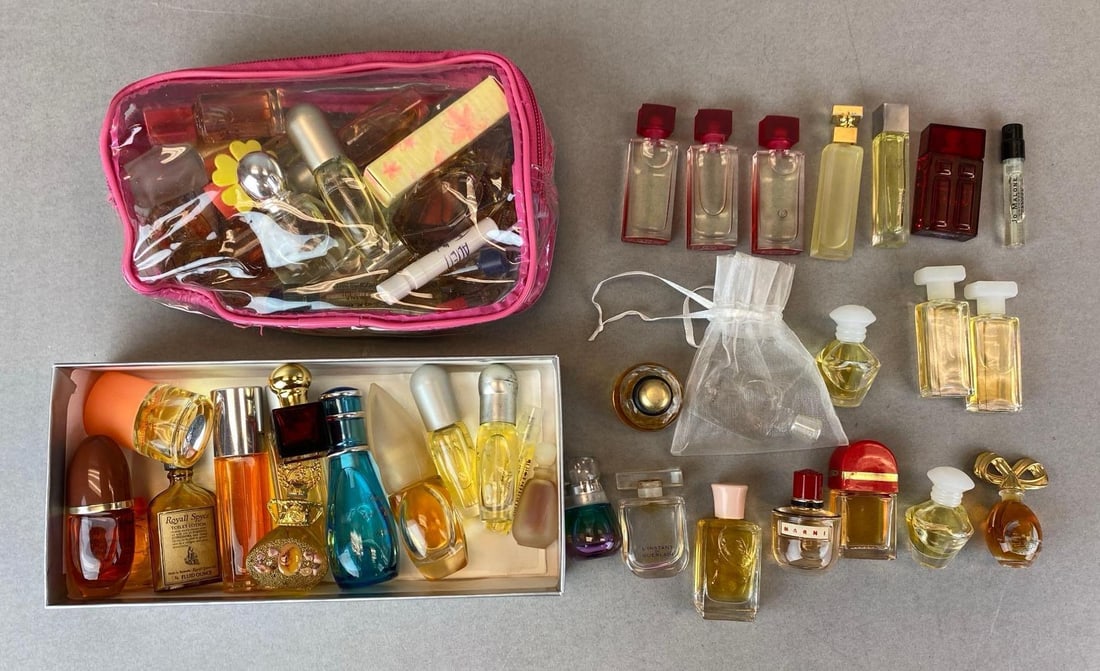 Group of Assorted Perfumes: Includes Gucci, Marni, Royall Spyce and more, most full, largest bottle measures 3 inches tall