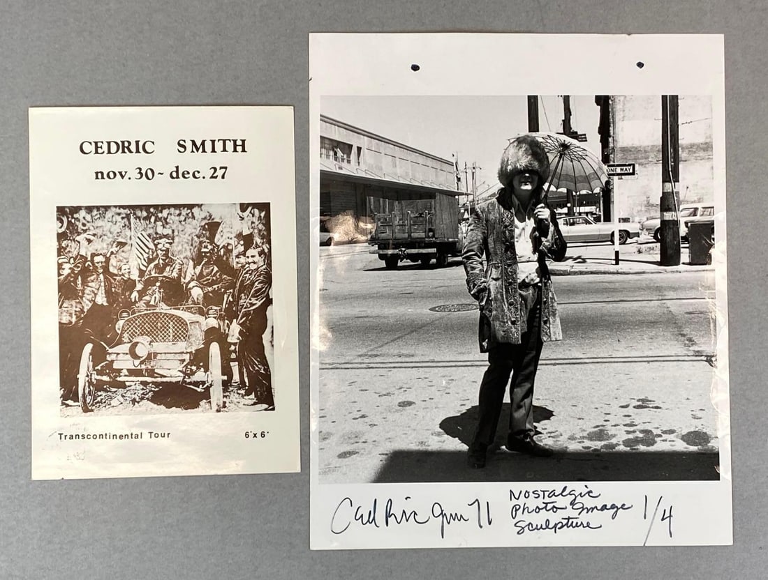 Group of Vintage Photograph and Postcard: Features Cedric smith transcontinental tour and 1971 photograph