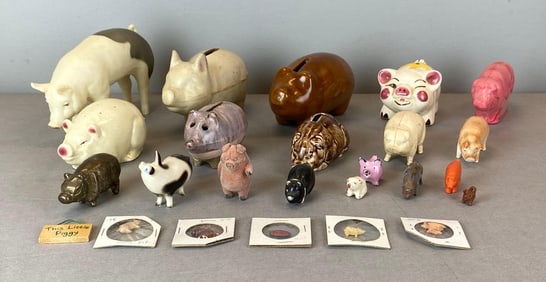 Group of Assorted Pig Figurines