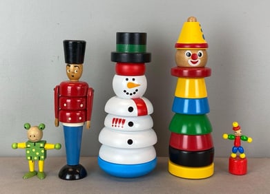 Group of 5 Wood Childrens Toys