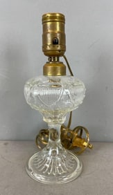 Antique Pressed Glass Table Lamp