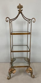 Italian Gift Etagere with Glass Shelves