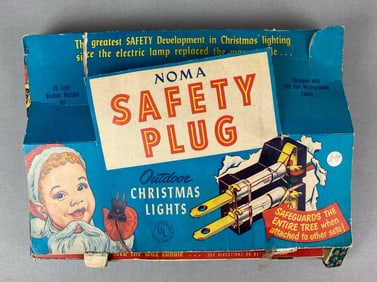Vintage NOMA Safety Plug Outdoor Christmas Lights