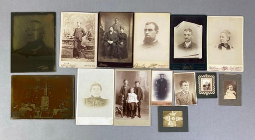 Group of Antique Cabinet Cards Photographs and More