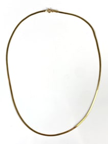 14K Gold Herringbone Flat Chain Necklace