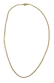 14K Gold Box Chain Neckalce