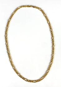 10K Gold Figaro Chain Necklace