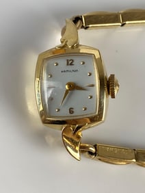 14K Gold Hamilton Womans Wristwatch