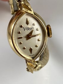 14K Gold Valjean Swiss Womans Wristwatch