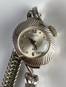 14K White Gold Hamilton Womans Wristwatch