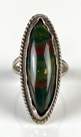 Sterling Silver Southwestern Bloodstone Ring