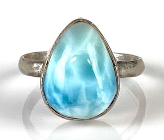 Sterling Silver Light Blue Turquoise Ring