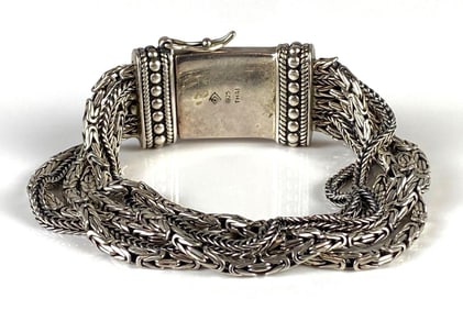 Sterling Sliver Multi-Strand Link Bracelet