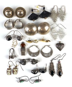 Group of Sterling Silver Earrings