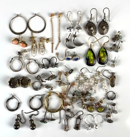 Group of Sterling Silver Earrings