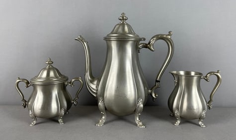 Set of International Pewter Tea Service Pieces