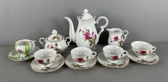 Vintage Floral Japanese Porcelain Tea Set