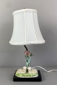 Hand Painted Sheep Scene Table Lamp