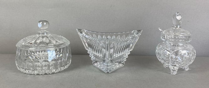 Group of 3 Crystal Glass Items
