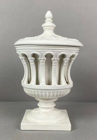 Ardalt Impero Blanco Porcelain Pedestal Vase