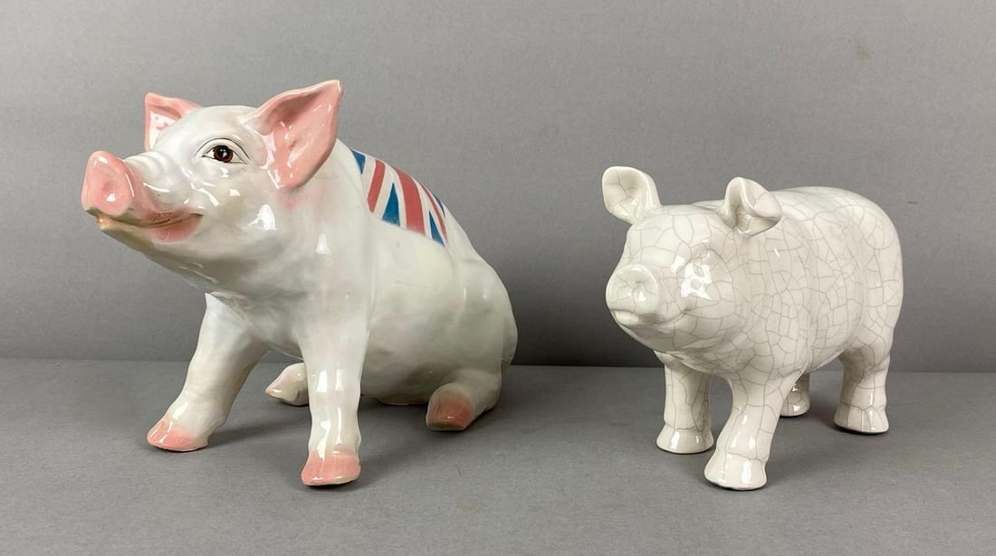 Group of 2 Porcelain Pig Figurines (1 of 2)
