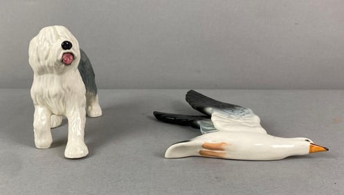 Group of 2 Bewick Porcelain Animal Figurines