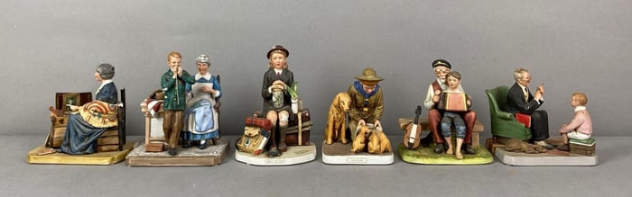 Group of 6 Norman Rockwell Porcelain Figurines