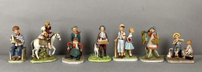 Group of 7 Norman Rockwell Porcelain Figurines