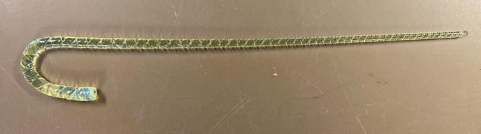 Vaseline Swirled Art Glass Cane