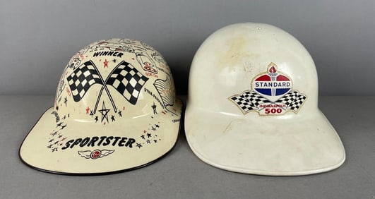 Group of 2 Vintage Indy 500 Novelty Hard Hats