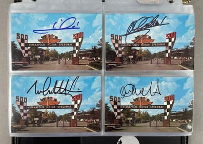 Group of 110+ Driver Signed Indianapolis Motor Speedway Postcards