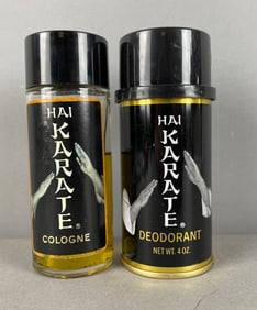 Hai Karate Cologne and Deodorant Bottles
