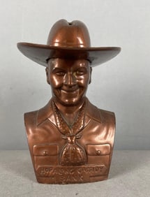 Vintage Hopalong Cassidy Bust Plastic Bank