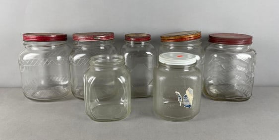 Group of Vintage Nash's Toasted Coffee Glass Jars and More