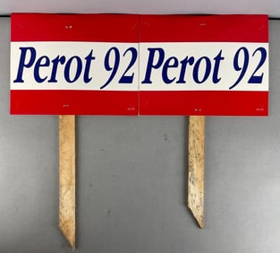 Group of 2 Perot 92 Political Yard Signs