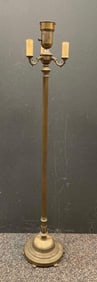 Antique Brass and Marble Floor Lamp