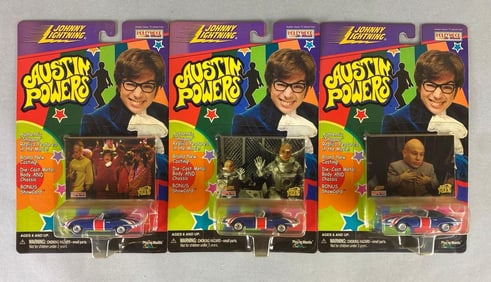 Group of 3 Playing Mantis Johnny Lightning Austin Powers Cars
