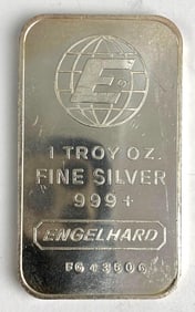 Engelhard 1 oz .999 Fine Silver Ingot/ Bar