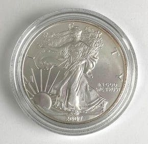 2007 US Mint American Silver Eagle 1 oz .999 Fine Silver