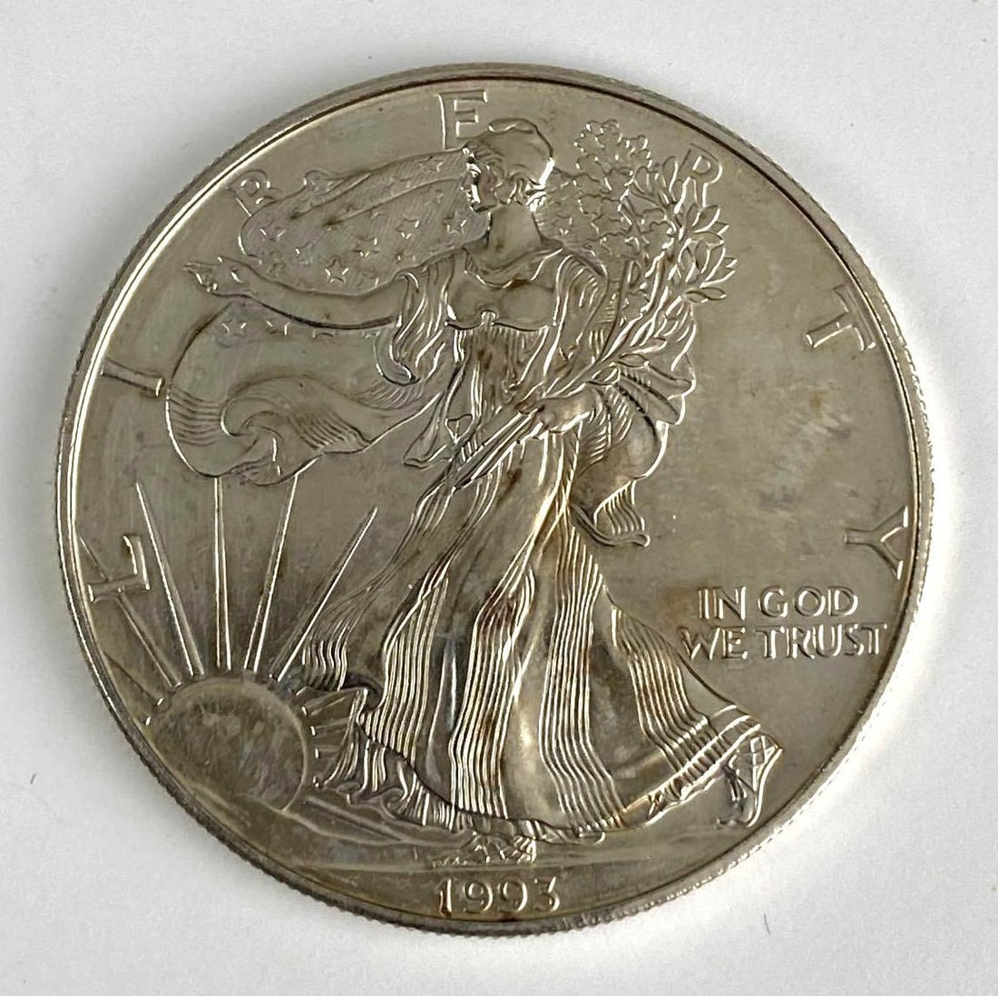 1993 US Mint American Silver Eagle 1 oz .999 Fine Silver (1 of 2)