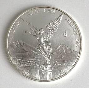 2018 Mexico Libertad 1oz .999 Fine Silver Round