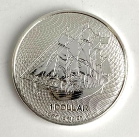 2023 Cook Islands $1 HMS Bounty 1 oz .999 Fine Silver Coin